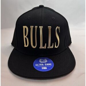 Ultra Game Black And Gold Bulls‎ Snap Back Hat Rhythm Nation